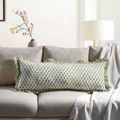 Emerald Green Ruffle Cotton Sham Cover