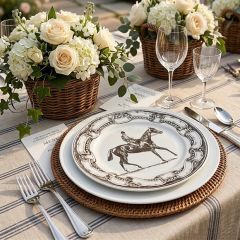 Equestrian Estate Stoneware Plate Set of 4