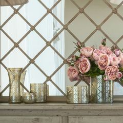 Etched Glass Accent Element Set of 5