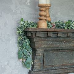 Eucalyptus and Pink Berry Garland