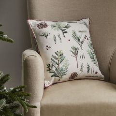 Evergreen Botanicals Square Throw Pillow