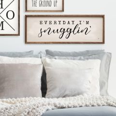 Everyday I’m Snugglin’ White Framed Sign