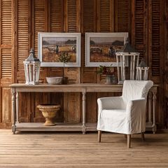 Extra Long Fir Wood Console Table