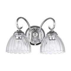 Chrome Vanity Light with Clear Glass