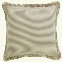 Rustic Farmhouse Ticking Stripe Ruffle Edge Sham