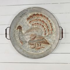 Rustic Tin Turkey Tray Wall Art