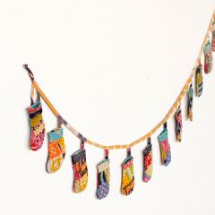 Fabric Christmas Stocking Garland
