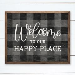 Welcome To Our Happy Place Wall Art