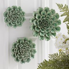 Ceramic Succulent Wall Art Set of 3