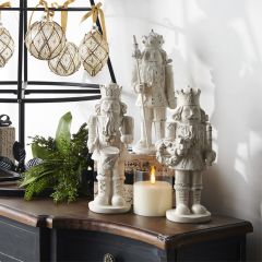 Distressed Whitewashed Nutcracker Set of 3