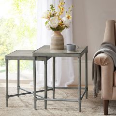 Contemporary Farmhouse Nesting Tables Set of 2
