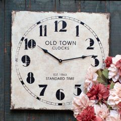 Rustic Square Farmhouse Wall Clock