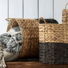 Water Hyacinth Storage Baskets Set of 3