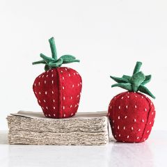 Wool Felt Strawberry Bookends