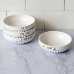 Fun Phrase Kitchen Bowls Set of 4