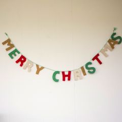 Felt Merry Christmas Garland