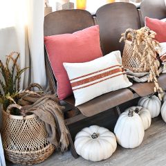 Handled Bamboo Baskets Set of 2