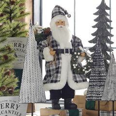 Vintage Inspired Santa With Wreath