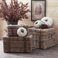 Rattan Nesting Trunks Set of 3