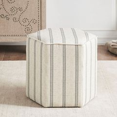 Simple Stripe Accent Ottoman