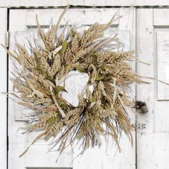 Harvest Corn Husk And Leaves Wreath