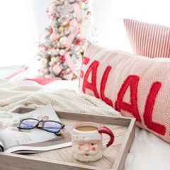 Fa La La Festive Holiday Accent Pillow