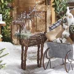 Reindeer Twig Statue 35 Inch