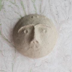 Face Sculpture Paper Mache Wall Decor