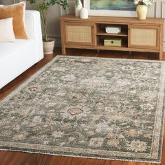 Faded Florals Green/Beige Area Rug