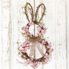 Cotton Bunny Shaped Wreath