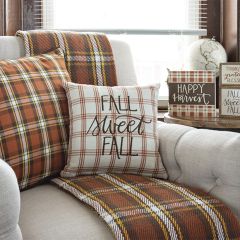 Fall and Harvest Fringed Throw Blanket