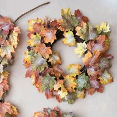 Fall Blessing Maple Leaf Wreath