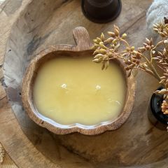 Fall Chai Tea Pumpkin Shaped Dough Bowl Candle