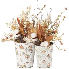 Fall Charms Patterned Wall Buckets Set of 2