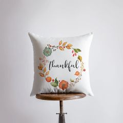 Fall Farmhouse Thankful Throw Pillow