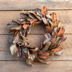 Fall Harvest Magnolia Leaf Wreath