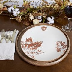 Fall Leaves Stoneware Dinner Plate