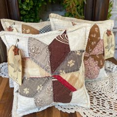 Fall Quilted Patchwork Accent Pillow