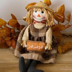 Fall Sweet Fall Sitting Scarecrow Girl