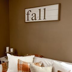 Fall Whitewash Framed Wall Sign