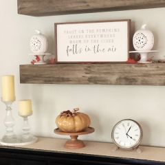 Falls In The Air White Framed Wall Sign