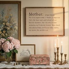 Family Definition Mother Framed Wall Art