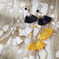 Fan Tassel Earrings Set of 3