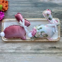 Fancy Farmhouse Handmade Bunny Pillow Bowl Fillers Set of 2