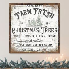 Farm Fresh Christmas Trees Canvas Wall Art