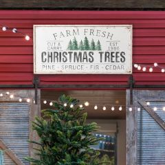 Farm Fresh Christmas Trees Metal Frame Sign
