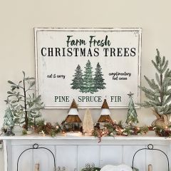 Farm Fresh Christmas Trees Metal Wall Sign