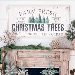 Farm Fresh Christmas Trees Rustic Sign
