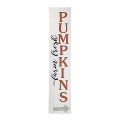 Farm Fresh Pumpkins Vertical Wall Sign