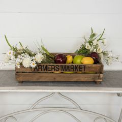 Farmer's Market Wood Crate With Handle